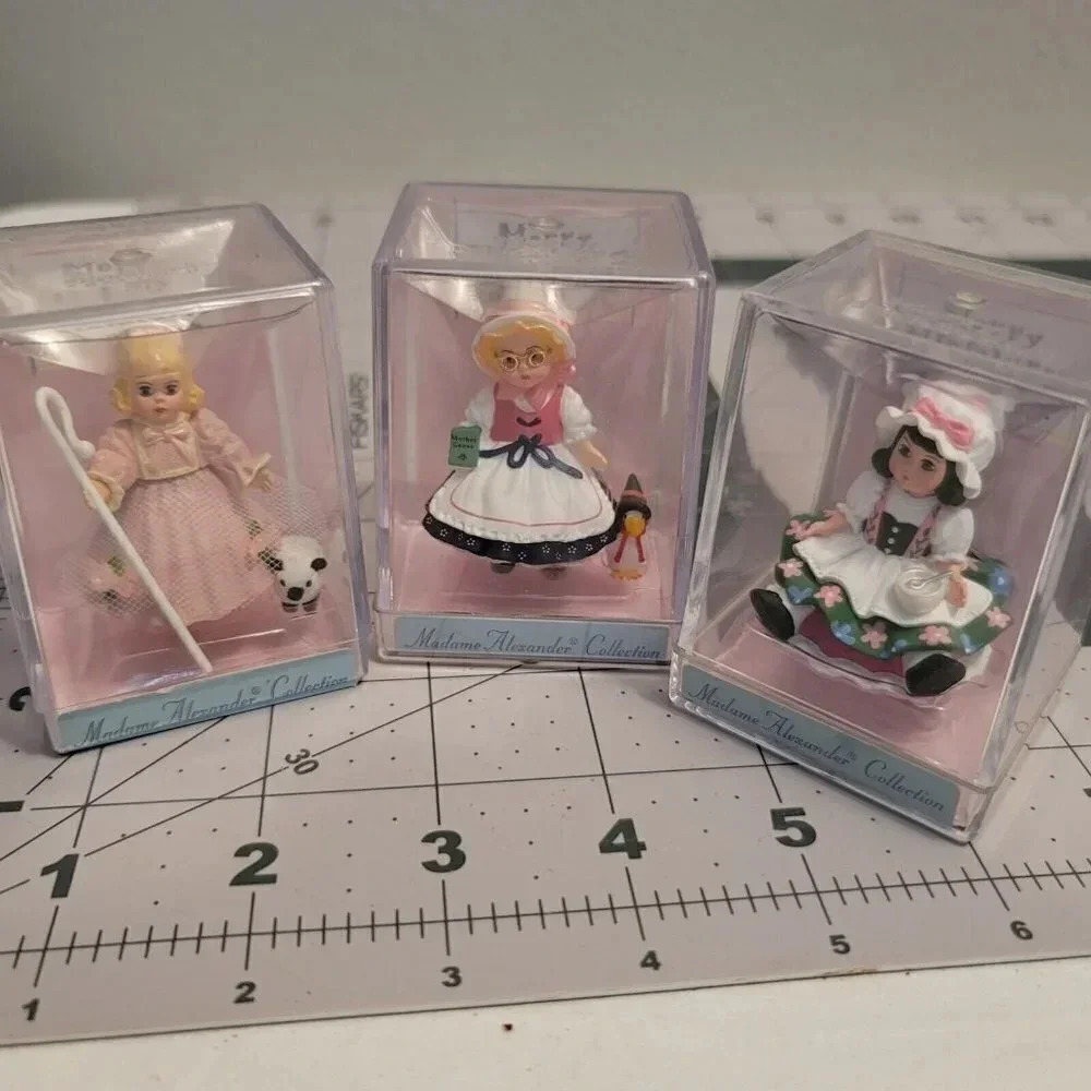 3 MERRY MINIATURES Mother Goose Mary Lamb Miss Muffet Madame Alexander HALLMARK
